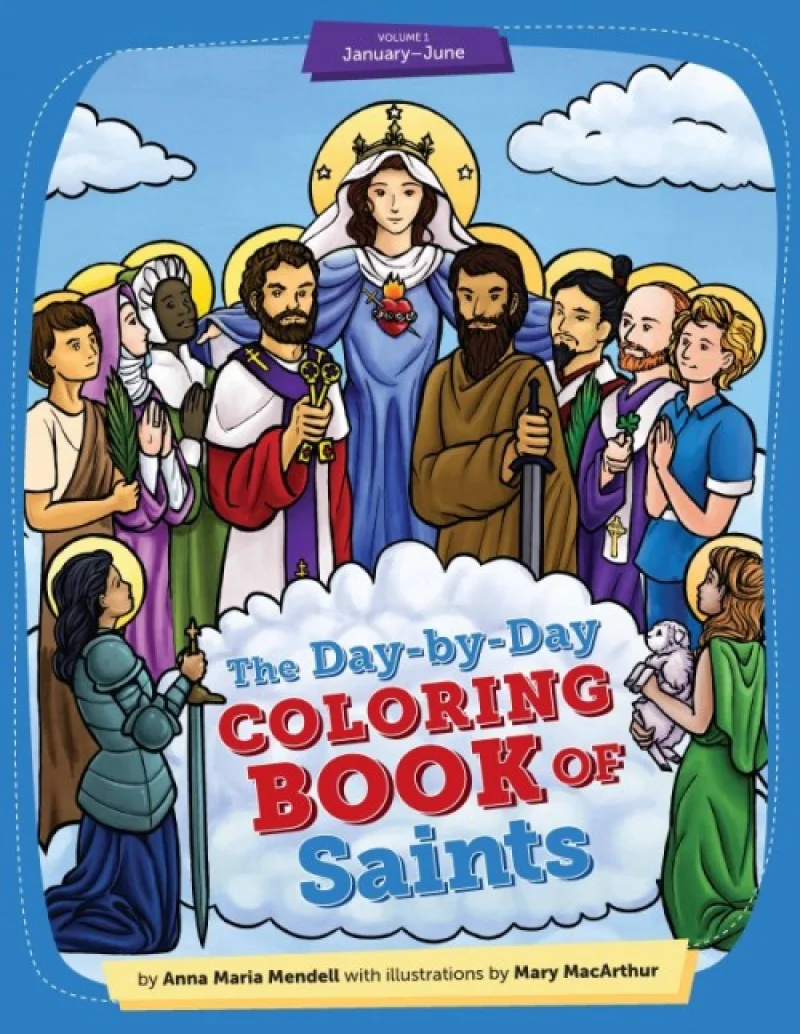 Day-by-Day Coloring Book of Saints, Volume 1