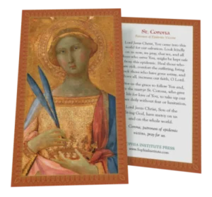 St. Corona Prayer Card