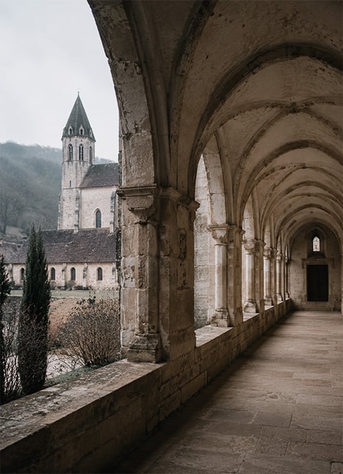 Burgundy monastery
